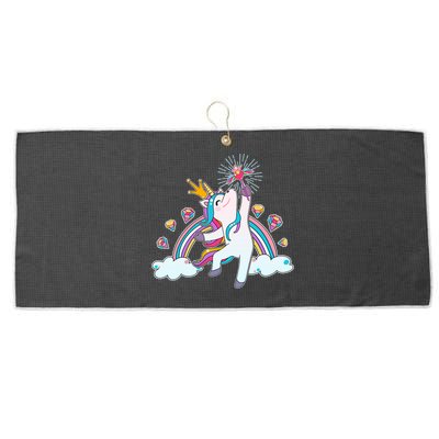 Unicorn Magic Large Microfiber Waffle Golf Towel