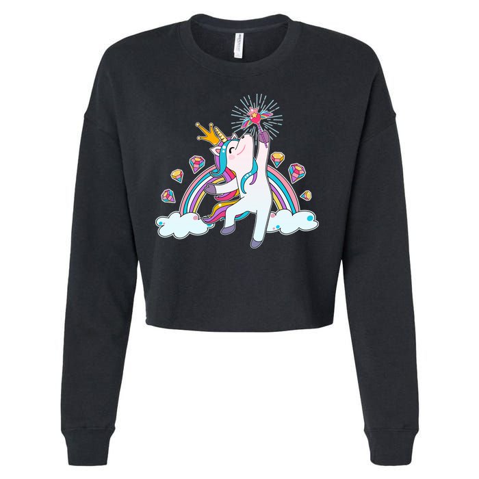 Unicorn Magic Cropped Pullover Crew