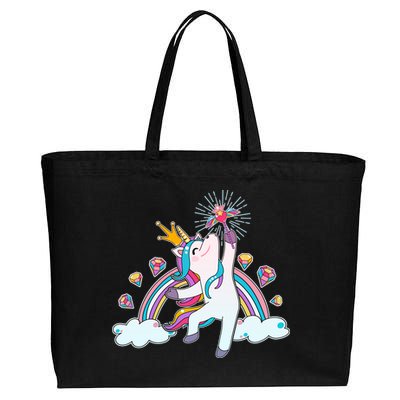 Unicorn Magic Cotton Canvas Jumbo Tote