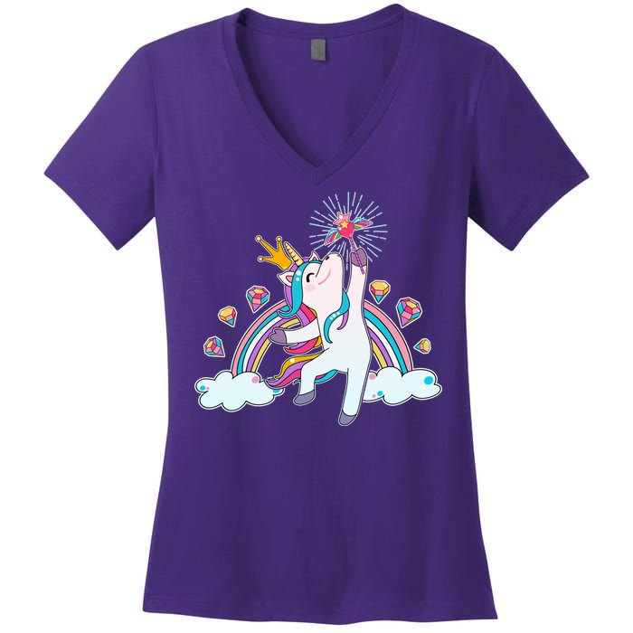 Unicorn Magic Women's V-Neck T-Shirt