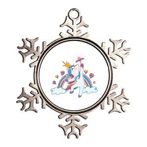 Unicorn Magic Metallic Star Ornament