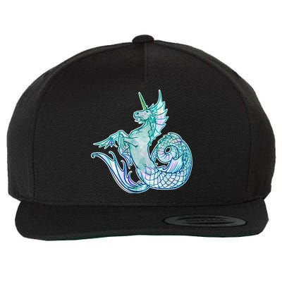 Unicorn Mermaid Hippocampus Wool Snapback Cap