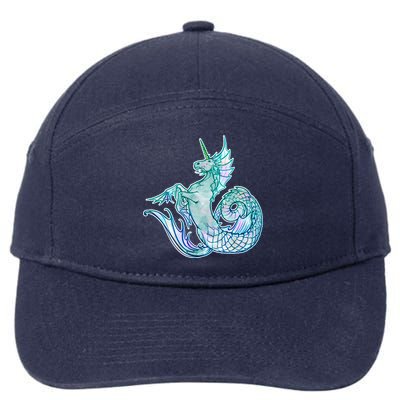 Unicorn Mermaid Hippocampus 7-Panel Snapback Hat