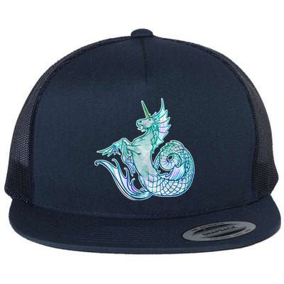 Unicorn Mermaid Hippocampus Flat Bill Trucker Hat