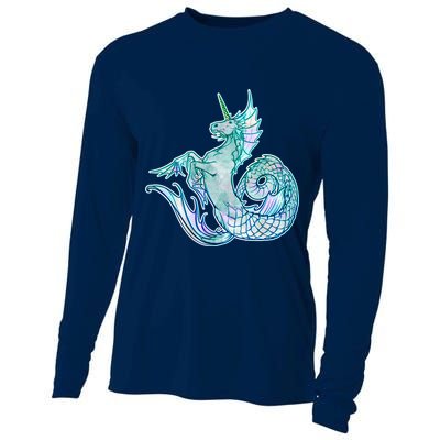 Unicorn Mermaid Hippocampus Cooling Performance Long Sleeve Crew