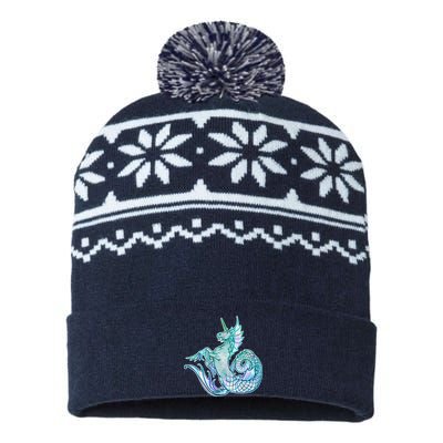 Unicorn Mermaid Hippocampus USA-Made Snowflake Beanie