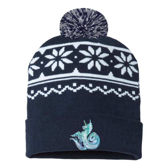 Unicorn Mermaid Hippocampus USA-Made Snowflake Beanie