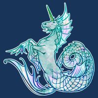 Unicorn Mermaid Hippocampus Golf Towel