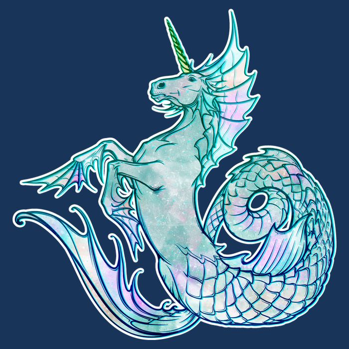 Unicorn Mermaid Hippocampus Golf Towel