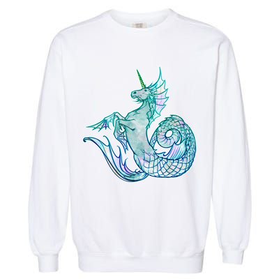 Unicorn Mermaid Hippocampus Garment-Dyed Sweatshirt