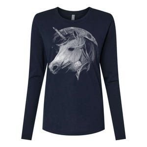 Unicorn Moon Womens Cotton Relaxed Long Sleeve T-Shirt