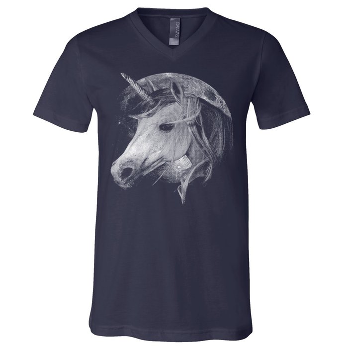 Unicorn Moon V-Neck T-Shirt