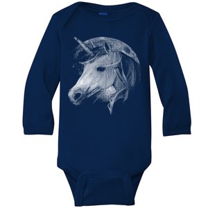 Unicorn Moon Baby Long Sleeve Bodysuit