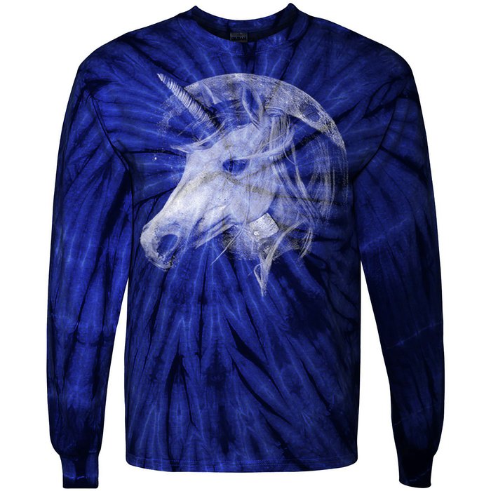 Unicorn Moon Tie-Dye Long Sleeve Shirt