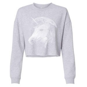 Unicorn Moon Cropped Pullover Crew