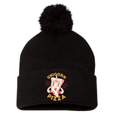 Unicorn Pizza Pom Pom 12in Knit Beanie