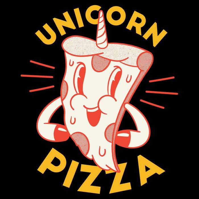 Unicorn Pizza Zip Tote Bag