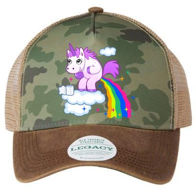 Unicorn Pooping A Rainbow Legacy Tie Dye Trucker Hat