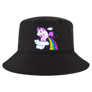 Unicorn Pooping A Rainbow Cool Comfort Performance Bucket Hat