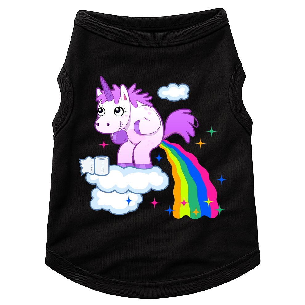 Unicorn Pooping A Rainbow Doggie Tank