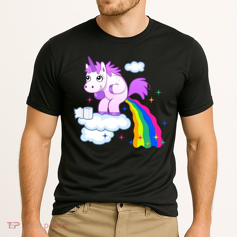 Unicorn Pooping A Rainbow Performance Shirt