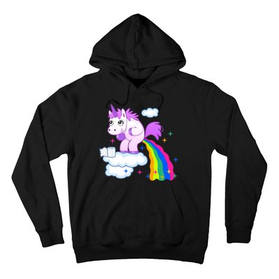 Unicorn Pooping A Rainbow Hoodie