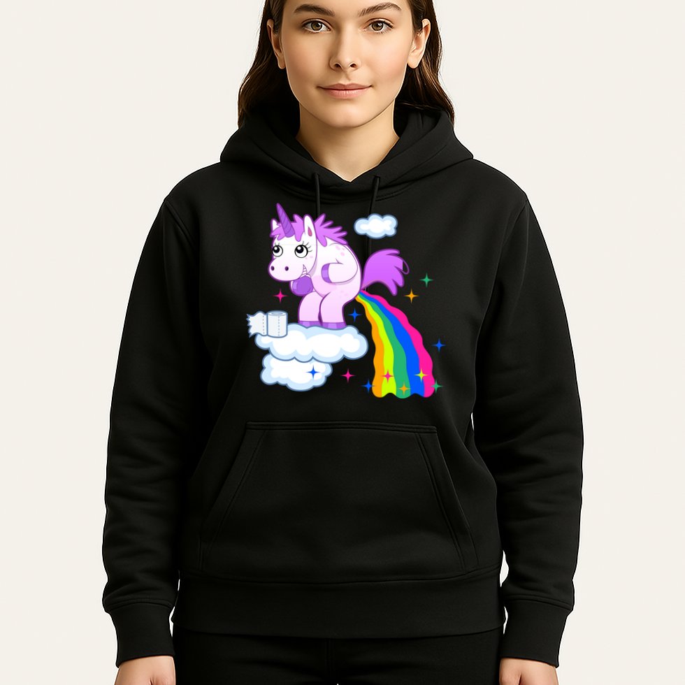 Unicorn Pooping A Rainbow Hoodie