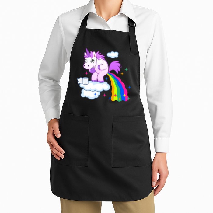 Unicorn Pooping A Rainbow Apron