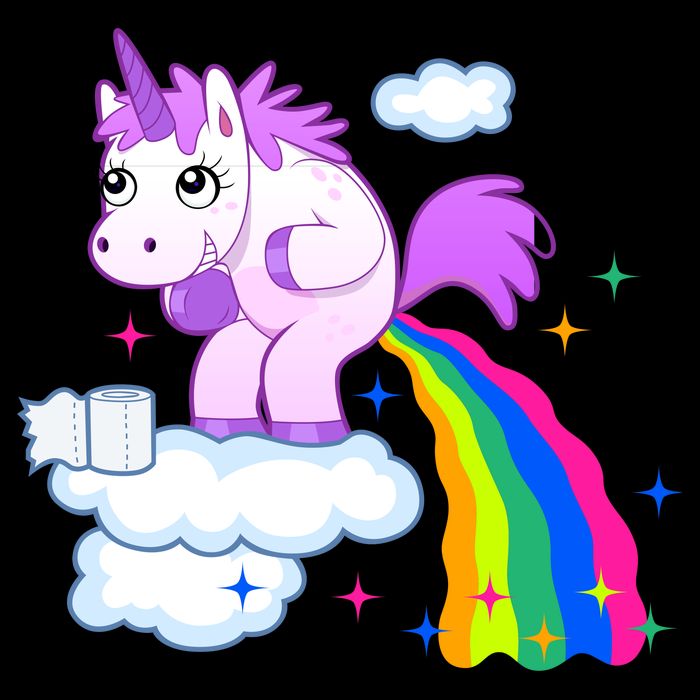 Unicorn Pooping A Rainbow Apron