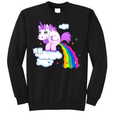 Unicorn Pooping A Rainbow Sweatshirt