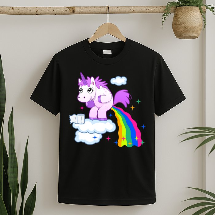 Unicorn Pooping A Rainbow T-Shirt