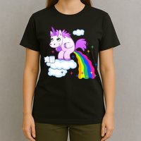 Unicorn Pooping A Rainbow T-Shirt