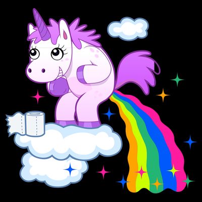 Unicorn Pooping A Rainbow T-Shirt