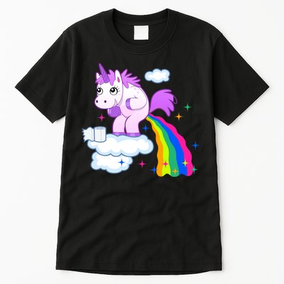 Unicorn Pooping A Rainbow Tall T-Shirt