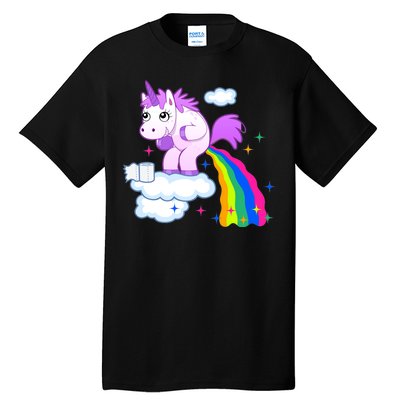 Unicorn Pooping A Rainbow Tall T-Shirt