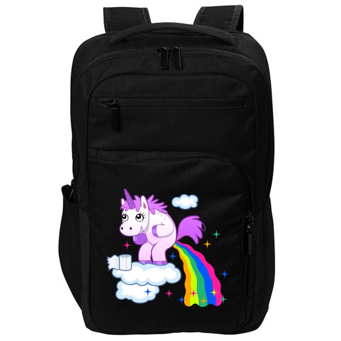 Unicorn Pooping A Rainbow Impact Tech Backpack
