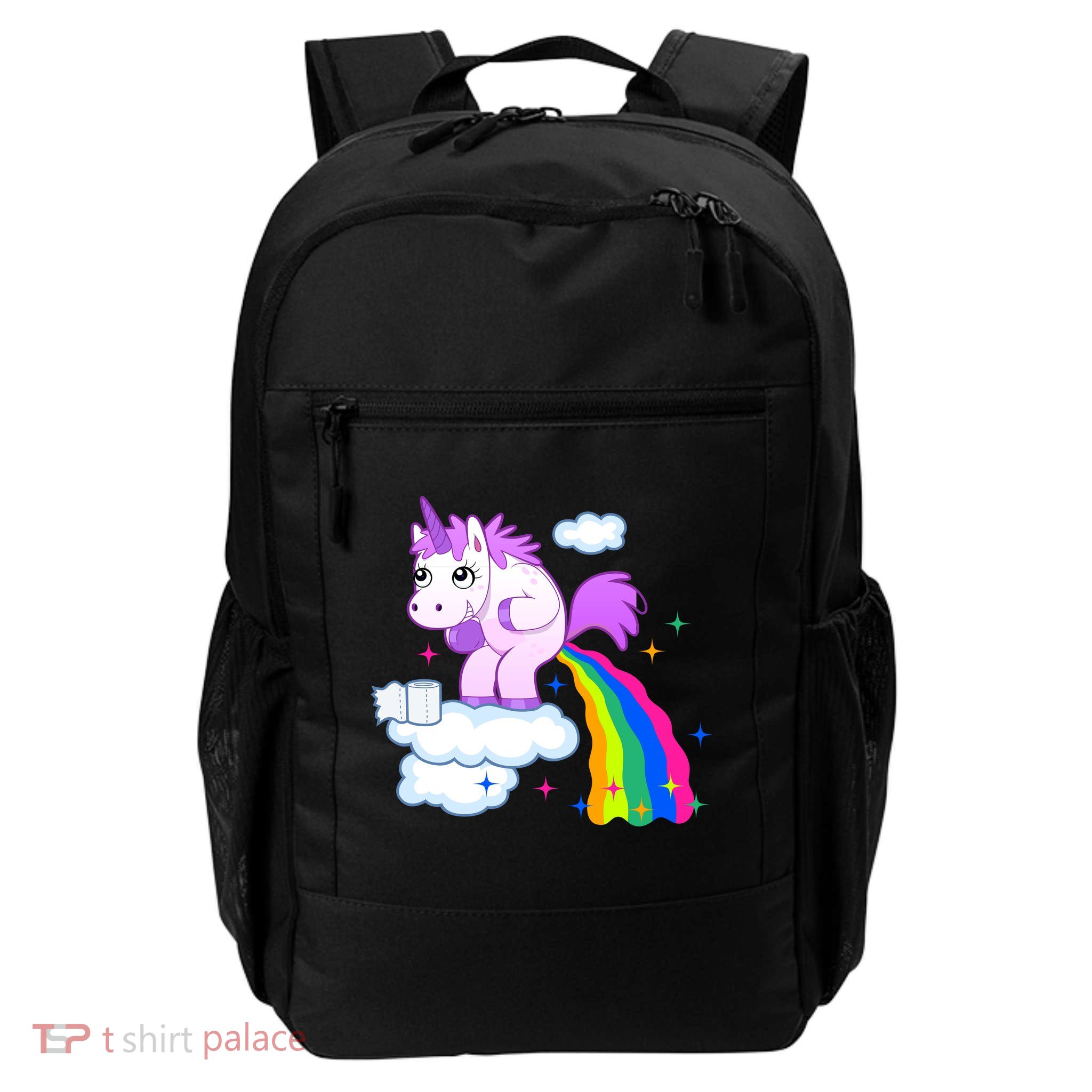 Unicorn Pooping A Rainbow Backpack