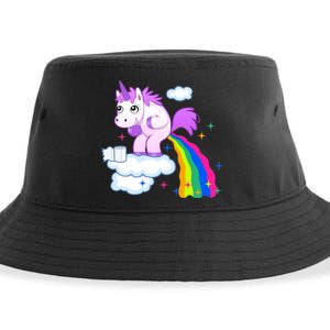 Unicorn Pooping A Rainbow Sustainable Bucket Hat