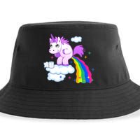 Unicorn Pooping A Rainbow Sustainable Bucket Hat