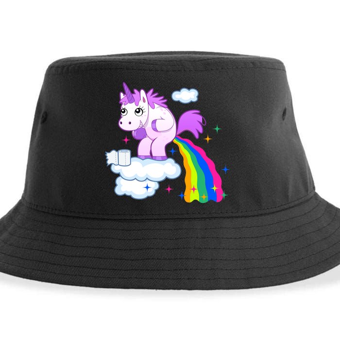 Unicorn Pooping A Rainbow Sustainable Bucket Hat