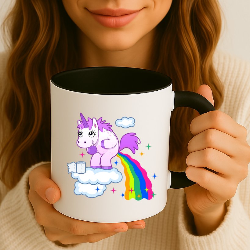 Unicorn Pooping A Rainbow Mug
