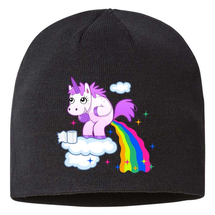 Unicorn Pooping A Rainbow Sustainable Beanie