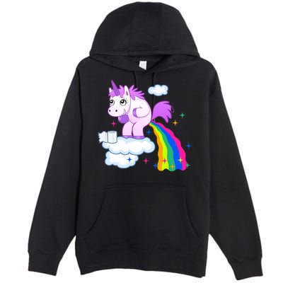 Unicorn Pooping A Rainbow Premium Pullover Hoodie