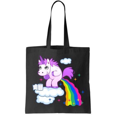 Unicorn Pooping A Rainbow Bag