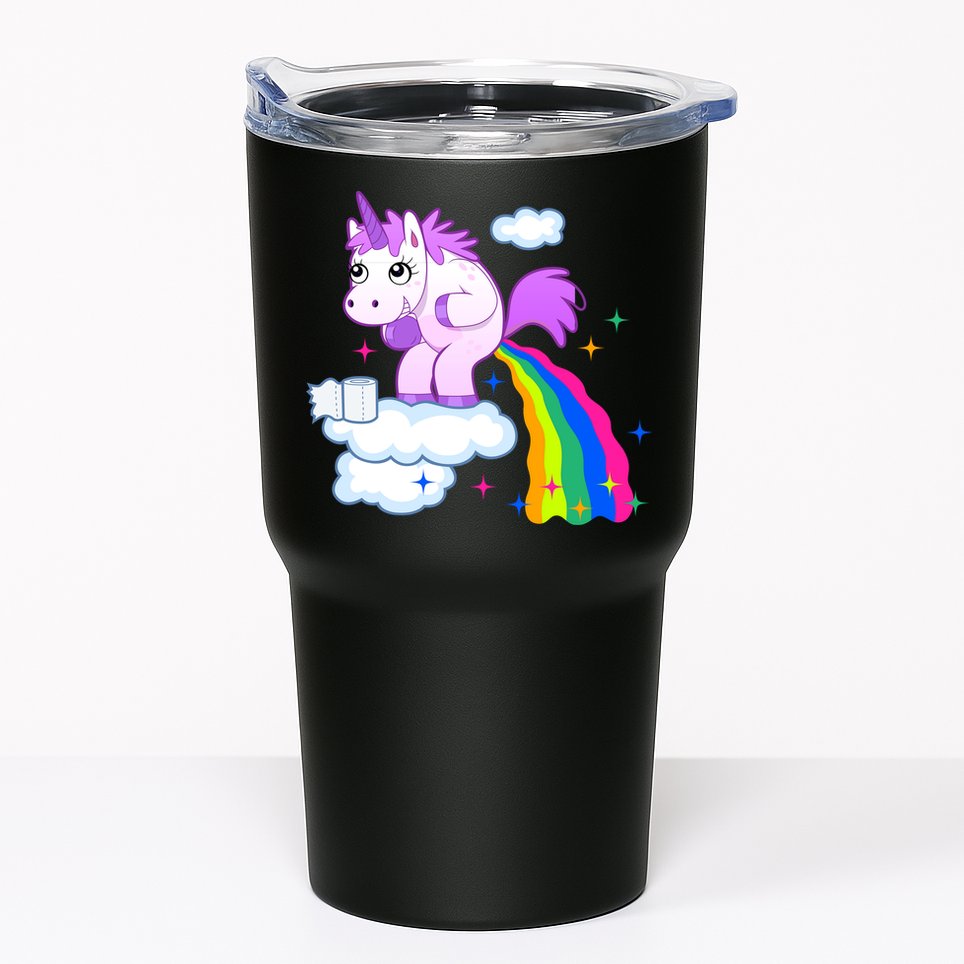 Unicorn Pooping A Rainbow Tumbler