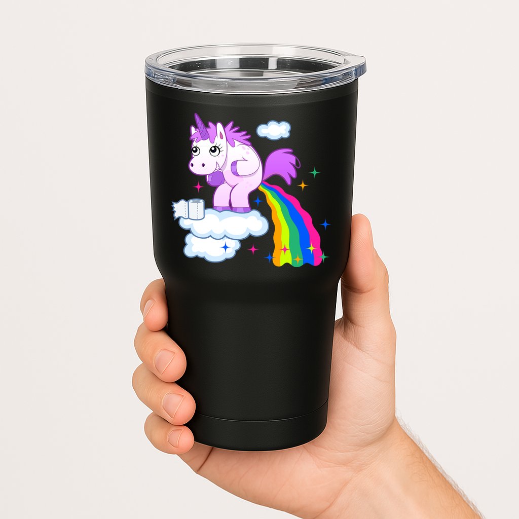 Unicorn Pooping A Rainbow Tumbler
