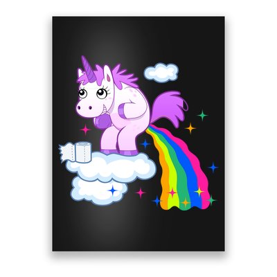 Unicorn Pooping A Rainbow Poster