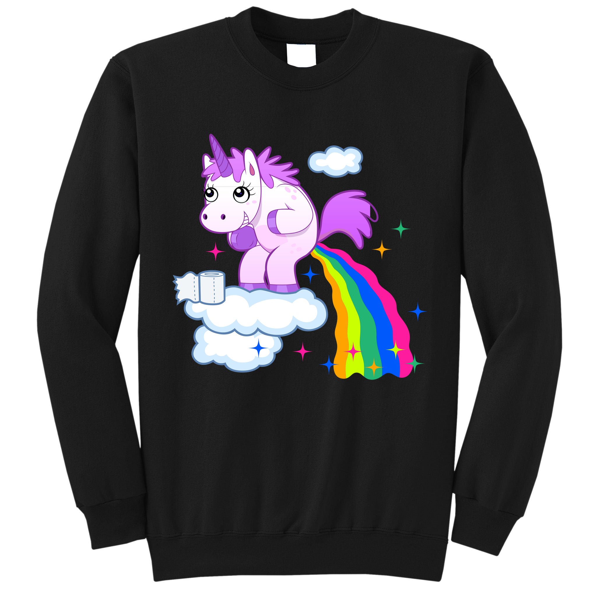 Unicorn Pooping A Rainbow Tall Sweatshirt