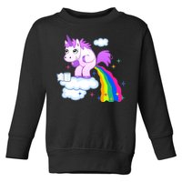 Unicorn Pooping A Rainbow Toddler Sweatshirt