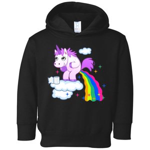 Unicorn Pooping A Rainbow Toddler Hoodie